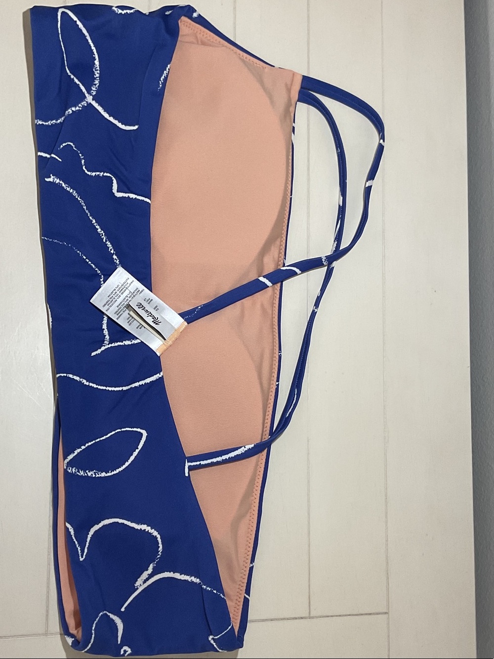 Madewell Two-Piece Bikini Set - Red & Blue Scribble Print - Picture 3 of 8